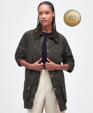 Barbour 40th Anniversary Beaufort Wax Women's Jackets Green | Australia_BAR13966
