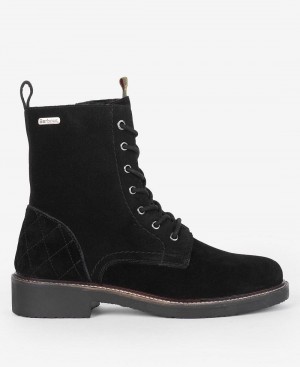Barbour Alexandria Women's Boots Black | Australia_BAR86776