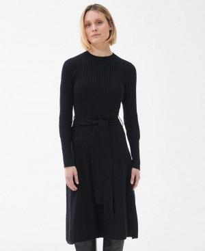 Barbour Amal Women's Dress Black | Australia_BAR31415