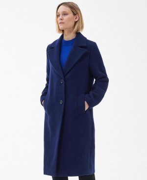 Barbour Angelina Wool Women's Jackets Blue | Australia_BAR73894