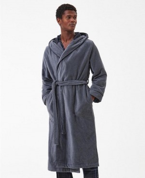 Barbour Angus Dressing Gown Men's Loungewear Grey | Australia_BAR91225