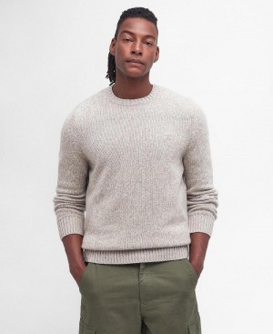 Barbour Atley Knitted Jumper Men's knitwear Grey | Australia_BAR97919