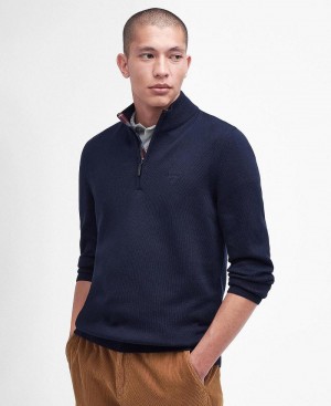 Barbour Avoch Half-Zip Jumper Men's knitwear Navy | Australia_BAR50820