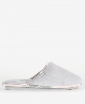 Barbour Barbour Agatha Faux Fur Women's Slippers Grey | Australia_BAR58574