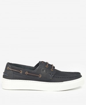 Barbour Barbour Bosun Shoes Men's Shoes Black | Australia_BAR89748