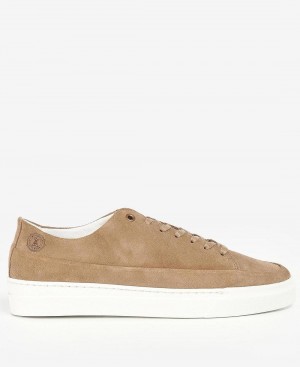 Barbour Barbour Lago Trainers Men's Shoes Beige | Australia_BAR30583