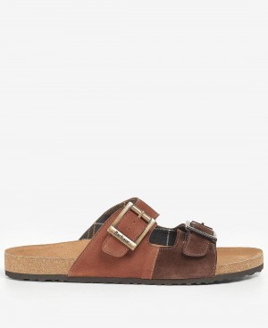 Barbour Barbour Mitchell Sandals Men's Shoes Brown | Australia_BAR72555