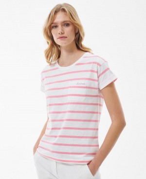 Barbour Barbour Otterburn Stripe T-Shirt Women's Tops Stripes | Australia_BAR64016