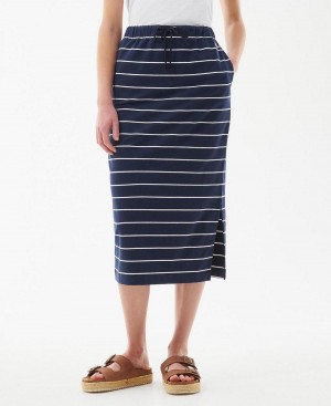 Barbour Barbour Overland Women's Dress White Stripes | Australia_BAR41472