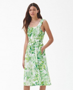Barbour Barbour Plumeria Women's Dress Green | Australia_BAR75336