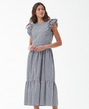 Barbour Barbour Thistle Women's Dress Blue | Australia_BAR57137