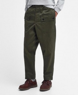 Barbour Barbour x Maison Kitsuné Cargo Trousers Men's Pants Green | Australia_BAR48709