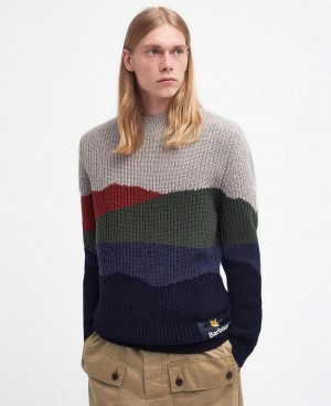 Barbour Barbour x Maison Kitsuné Landscape Jumper Women's knitwear Navy | Australia_BAR62455