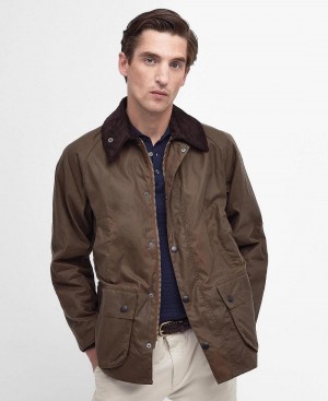 Barbour Bedale® Waxed Men's Jackets Brown | Australia_BAR82255