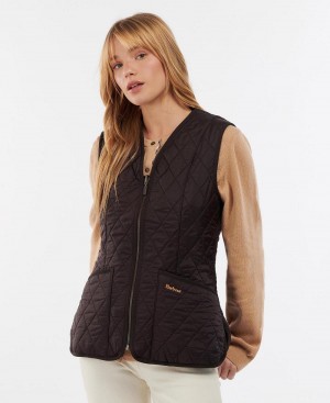 Barbour Betty Quilted Liner Women's Liner / Hood Brown | Australia_BAR39376