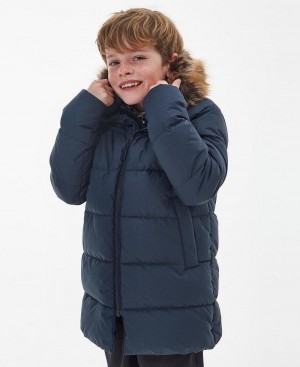 Barbour Boys' Corbett Quilted Jacket Kids' Clothing Navy | Australia_BAR68166