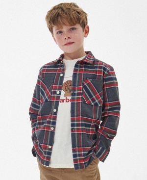 Barbour Boys' Portdown Shirt Kids' Clothing Grey | Australia_BAR71790