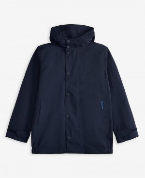 Barbour Boys' Quay Showerproof Jacket Kids' Clothing Black | Australia_BAR35178