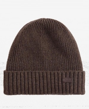 Barbour Carlton Beanie Men's Hat Brown | Australia_BAR28819