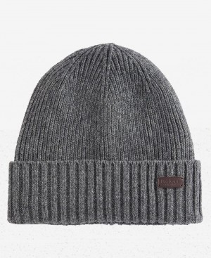 Barbour Carlton Beanie Men's Hat Grey | Australia_BAR21026