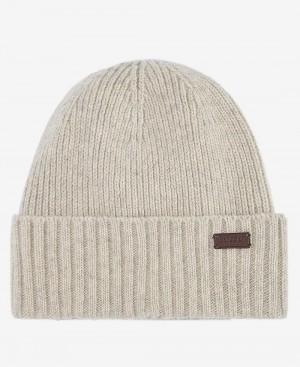 Barbour Carlton Beanie Men's Hat White | Australia_BAR92161