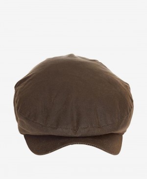 Barbour Cheviot Wax Flat Men's Hat Green | Australia_BAR18751