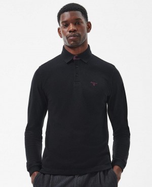 Barbour Conforth Polo Shirt Men's Tops Black | Australia_BAR97893