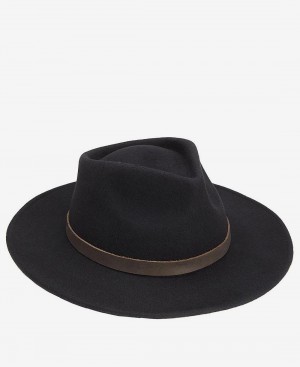Barbour Crushable Bushman Men's Hat Black | Australia_BAR83456