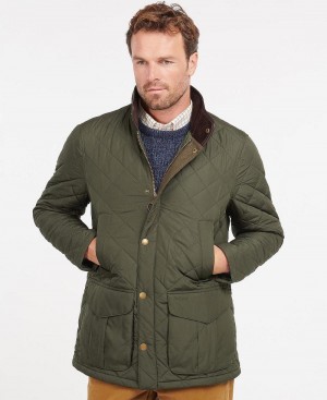 Barbour Devon Quilted Men's Jackets Green | Australia_BAR54861