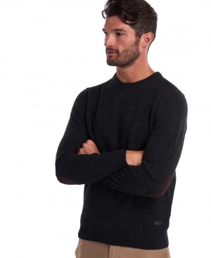 Barbour Essential Crew-Neck Sweatshirt Men's knitwear Grey | Australia_BAR62786