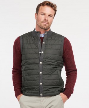 Barbour Essential Gilet Men's knitwear Grey | Australia_BAR55316