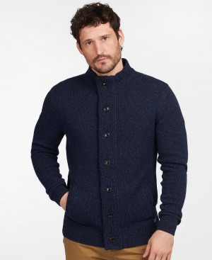 Barbour Essential Tisbury Sweatshirt Men's knitwear Navy | Australia_BAR79725