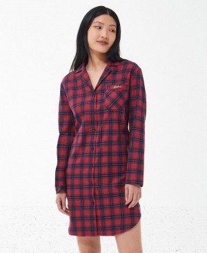 Barbour Etta Nightshirt Women's Loungewear Red | Australia_BAR88825
