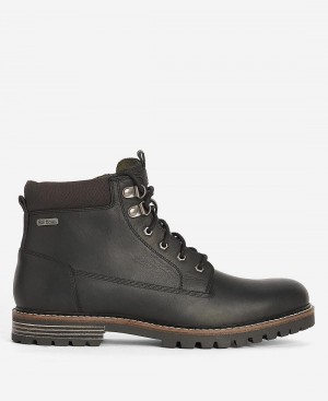 Barbour Flint Derby Men's Boots Black | Australia_BAR48299