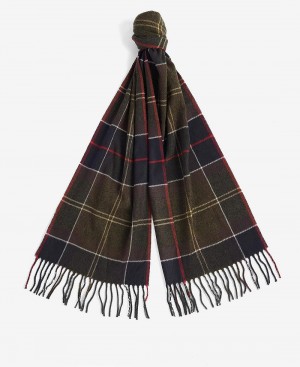 Barbour Galingale Tartan Men's Scarves Black | Australia_BAR10964