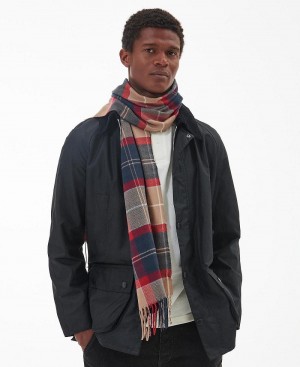 Barbour Galingale Tartan Men's Scarves Red | Australia_BAR19408