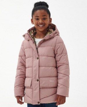 Barbour Girls' Bracken Quilted Jacket Kids' Clothing Pink | Australia_BAR52312
