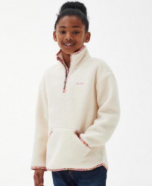 Barbour Girls' Mila Fleece Kids' Clothing White | Australia_BAR99353