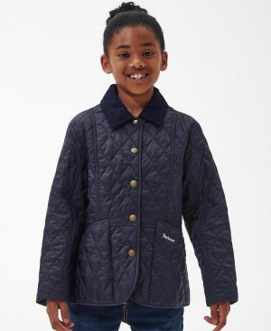 Barbour Girls Summer Liddesdale Quilted Jacket Kids' Clothing Navy | Australia_BAR46110