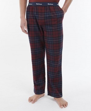 Barbour Glenn Tartan Pyjama Trousers Men's Loungewear Red | Australia_BAR13459