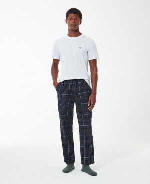 Barbour Glenn Tartan Pyjama Trousers Men's Loungewear Navy | Australia_BAR59066