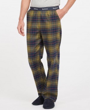 Barbour Glenn Tartan Pyjama Trousers Men's Loungewear Yellow | Australia_BAR31662