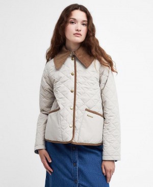 Barbour Gosford Quilted Women's Jackets White | Australia_BAR95705