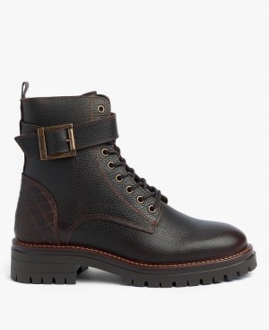Barbour Heidi Commando Women's Boots Brown | Australia_BAR18369