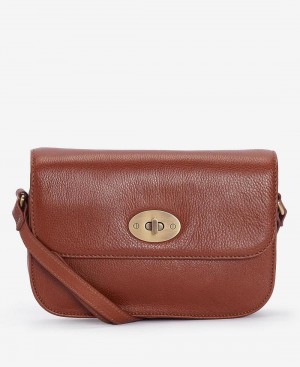 Barbour Isla Leather Cross Body Women's Bag Brown | Australia_BAR48991