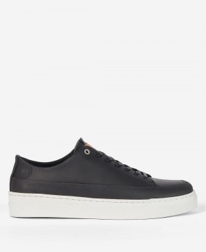 Barbour Lago Trainers Men's Shoes Black | Australia_BAR69002