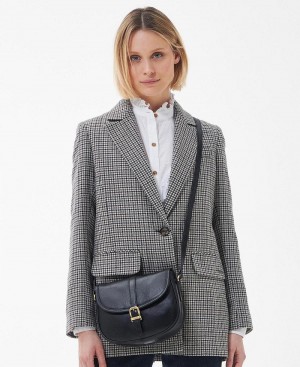 Barbour Laire Medium Saddle Women's Bag Black | Australia_BAR31839
