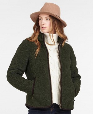 Barbour Lavenham Fleece Women's knitwear Olive | Australia_BAR16496