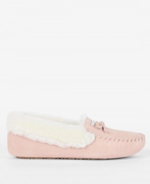 Barbour Maggie Moccasin Women's Slippers Pink | Australia_BAR48820