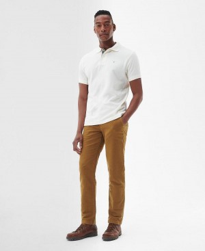 Barbour Neuston Moleskin Trousers Men's Pants Beige | Australia_BAR48172